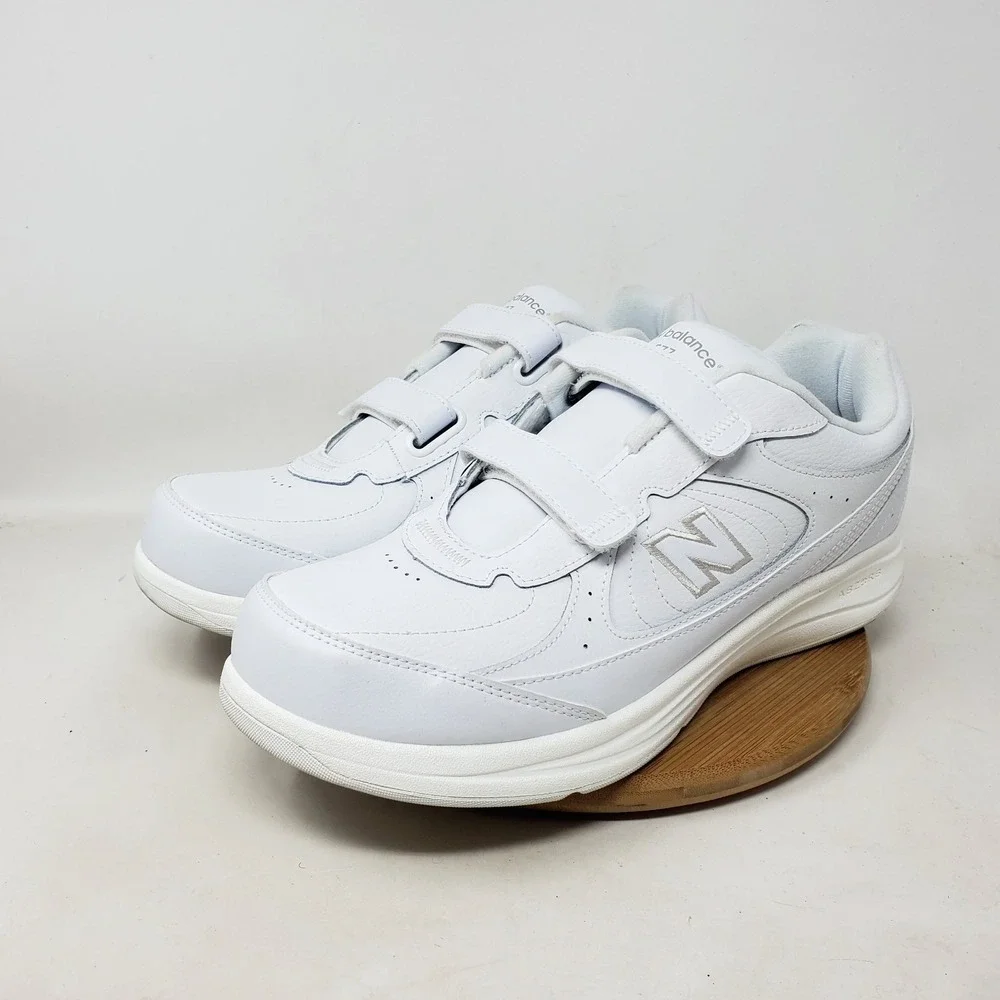 New Balance 577 Shoes Mens 11.5 2E WIDE White Classic Straps Comfort Sneaker